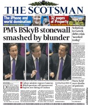 The Scotsman (UK) Newspaper Front Page for 21 July 2011