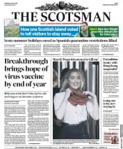 The Scotsman (UK) Newspaper Front Page for 21 July 2020