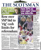 The Scotsman (UK) Newspaper Front Page for 22 October 2012