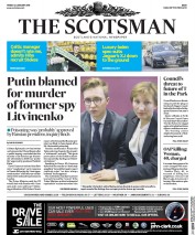 The Scotsman (UK) Newspaper Front Page for 22 January 2016