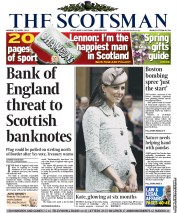 The Scotsman (UK) Newspaper Front Page for 22 April 2013
