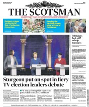 The Scotsman (UK) Newspaper Front Page for 22 May 2017