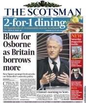 The Scotsman (UK) Newspaper Front Page for 22 June 2013