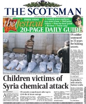 The Scotsman (UK) Newspaper Front Page for 22 August 2013