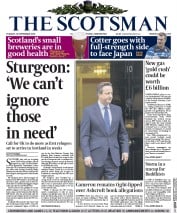 The Scotsman (UK) Newspaper Front Page for 22 September 2015