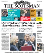 The Scotsman (UK) Newspaper Front Page for 23 November 2017