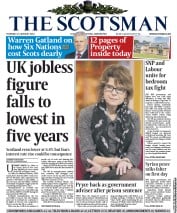 The Scotsman (UK) Newspaper Front Page for 23 January 2014