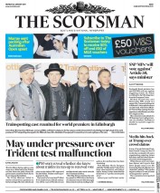 The Scotsman (UK) Newspaper Front Page for 23 January 2017