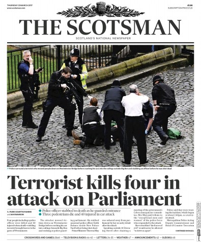 The Scotsman Newspaper Front Page (UK) for 23 March 2017