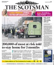The Scotsman (UK) Newspaper Front Page for 23 March 2020