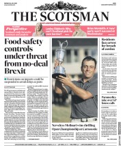 The Scotsman (UK) Newspaper Front Page for 23 July 2018