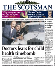 The Scotsman (UK) Newspaper Front Page for 23 September 2015