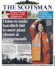 The Scotsman Newspaper Front Page (UK) for 24 October 2013