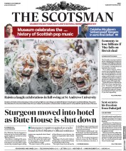 The Scotsman (UK) Newspaper Front Page for 24 October 2017