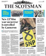 The Scotsman (UK) Newspaper Front Page for 24 November 2015