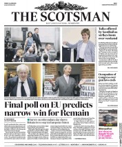 The Scotsman (UK) Newspaper Front Page for 24 June 2016