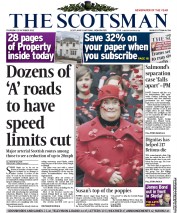 The Scotsman (UK) Newspaper Front Page for 25 October 2012