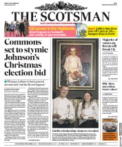 The Scotsman (UK) Newspaper Front Page for 25 October 2019