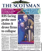 The Scotsman (UK) Newspaper Front Page for 25 November 2013