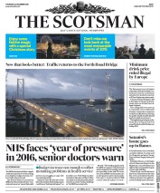 The Scotsman (UK) Newspaper Front Page for 25 December 2015