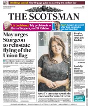 The Scotsman (UK) Newspaper Front Page for 25 January 2018