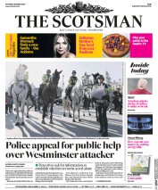 The Scotsman (UK) Newspaper Front Page for 25 March 2017