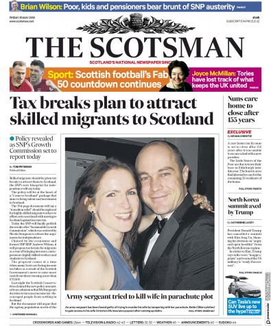 The Scotsman Newspaper Front Page (UK) for 25 May 2018