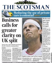 The Scotsman (UK) Newspaper Front Page for 25 June 2013