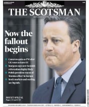 The Scotsman (UK) Newspaper Front Page for 25 June 2016