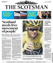 The Scotsman (UK) Newspaper Front Page for 25 July 2016