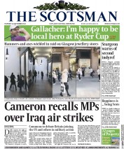 The Scotsman Newspaper Front Page (UK) for 25 September 2014
