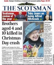 The Scotsman Newspaper Front Page (UK) for 26 December 2012