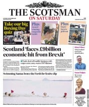 The Scotsman (UK) Newspaper Front Page for 26 December 2020
