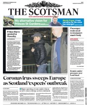 The Scotsman (UK) Newspaper Front Page for 26 February 2020