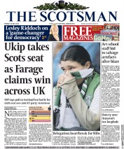 The Scotsman (UK) Newspaper Front Page for 26 May 2014