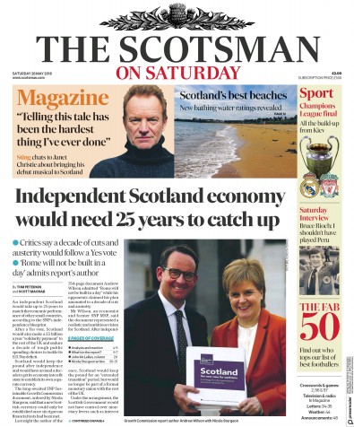 The Scotsman Newspaper Front Page (UK) for 26 May 2018