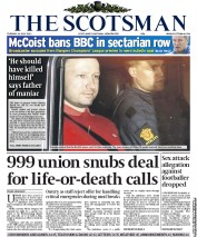 The Scotsman (UK) Newspaper Front Page for 26 July 2011