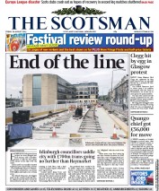 The Scotsman Newspaper Front Page (UK) for 26 August 2011
