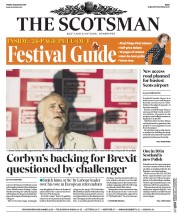 The Scotsman (UK) Newspaper Front Page for 26 August 2016