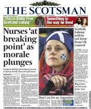 The Scotsman (UK) Newspaper Front Page for 26 September 2011
