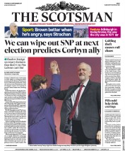 The Scotsman (UK) Newspaper Front Page for 26 September 2017