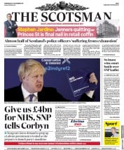 The Scotsman (UK) Newspaper Front Page for 27 November 2019