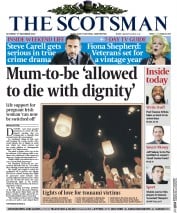 The Scotsman (UK) Newspaper Front Page for 27 December 2014