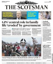 The Scotsman (UK) Newspaper Front Page for 27 January 2016