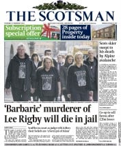 The Scotsman (UK) Newspaper Front Page for 27 February 2014