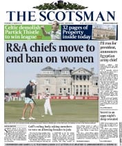The Scotsman (UK) Newspaper Front Page for 27 March 2014