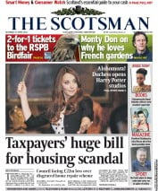 The Scotsman (UK) Newspaper Front Page for 27 April 2013