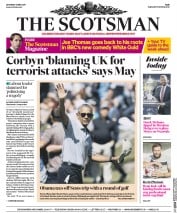 The Scotsman (UK) Newspaper Front Page for 27 May 2017