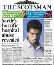 The Scotsman (UK) Newspaper Front Page for 27 June 2014