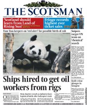The Scotsman Newspaper Front Page (UK) for 27 August 2013